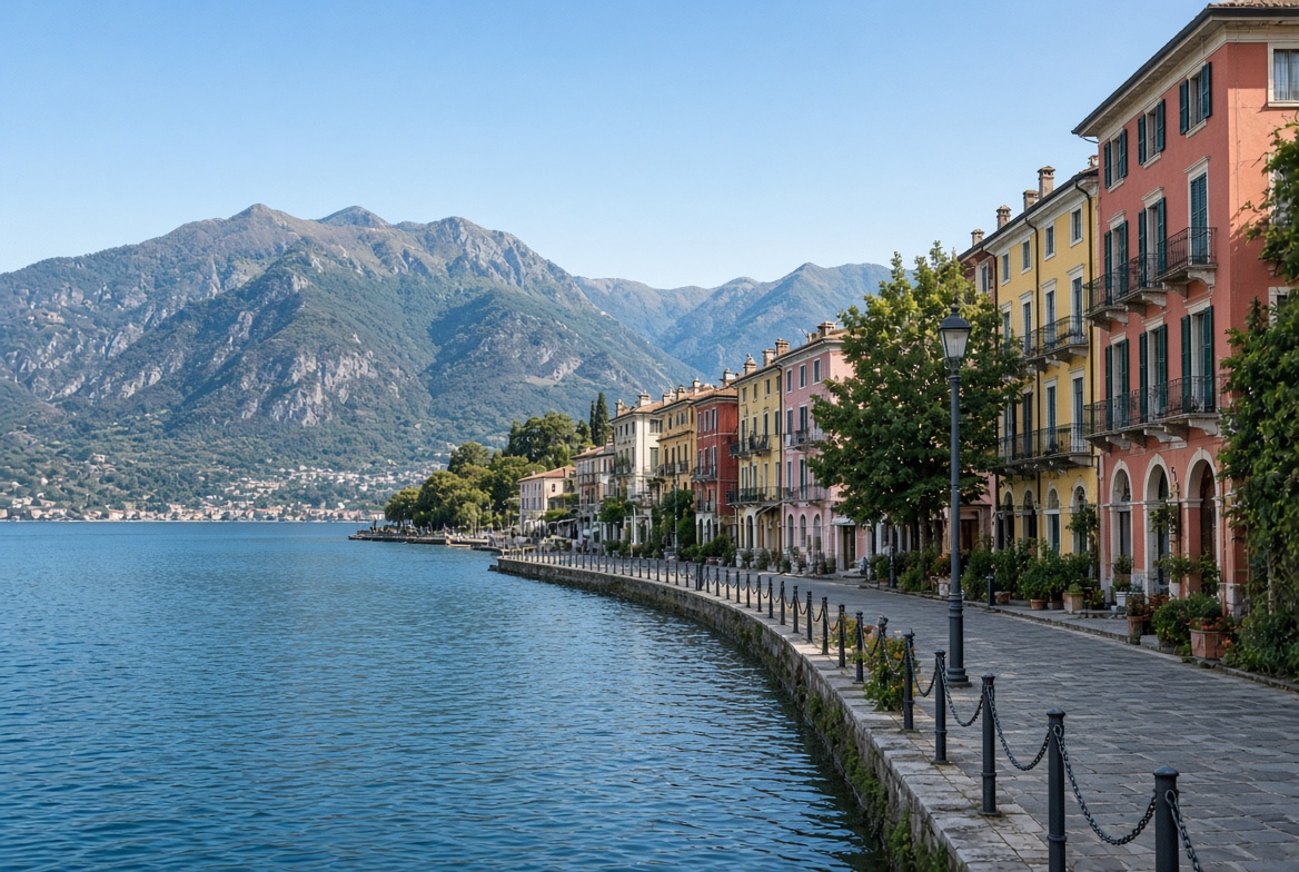 Lungolago sul lago d’Iseo